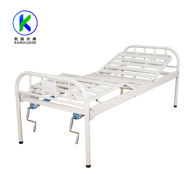 JD-C13 Manual two-crank hospital bed with iron head board